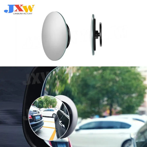 360 Degree HD Blind Spot Mirror For Car Reverse Frameless Ultrathin Wide Angle Round Convex Rear View Mirror Car Accessorie