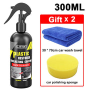 Car Plastic Restorer Coating Agent Auto Plastic Rubber Exterior Repair Clean Refresh Restoration Agent Black Shine Seal Brighten