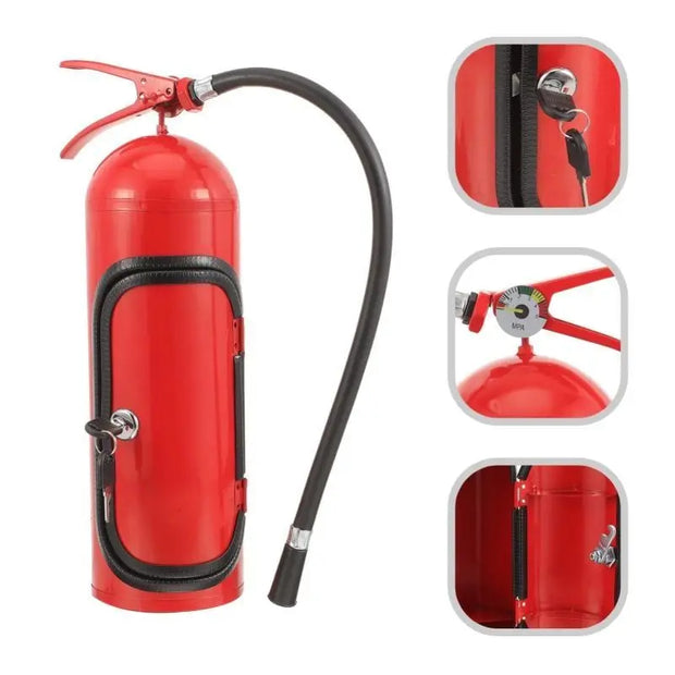 New Fire Extinguisher Mini Bar Novelty Wine Storage Box New Year Birthday Gift For Whisky Loving Fireman Metal Organizer Box