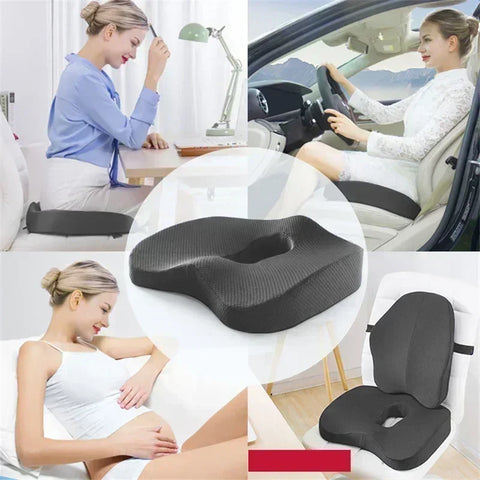 Memory Foam Seat Cushion Pillow Chair Cushion Seat Pad Car Hip Massage Pillow Office Chair pads Support Orthopedic Pain Relief