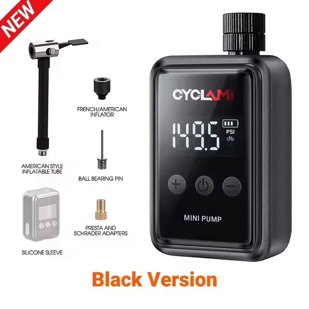 CYCLAMI HW125 Bicycle Electric Inflation Pump Mini Portable 150Psi High Pressure Air Inflator