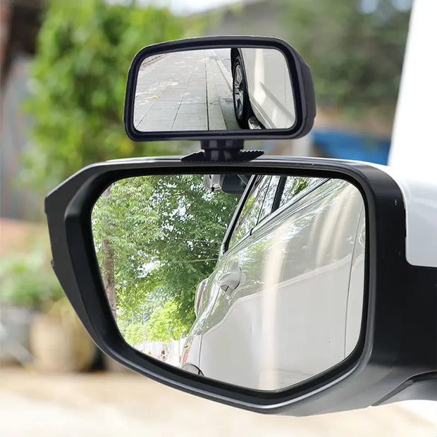 SEAMETAL Universal Car Mirror Auxiliary Rear View Mirror Wide Angle Side Rear Mirrors Reverse Blind Spot 360 Degree Adjustable