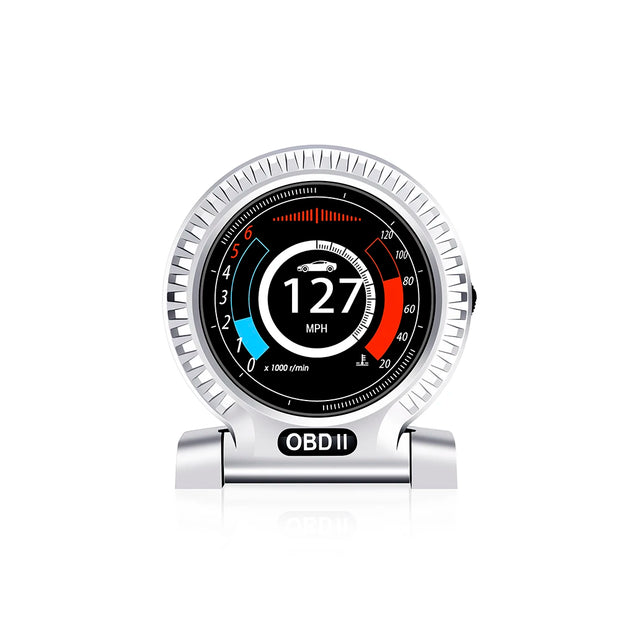 KWHUD HUD OBD2 Gauge Head Up Display Car Digital Speedometer RPM Clock Oil Temperature Meter Alarm Car Electronic Accessories