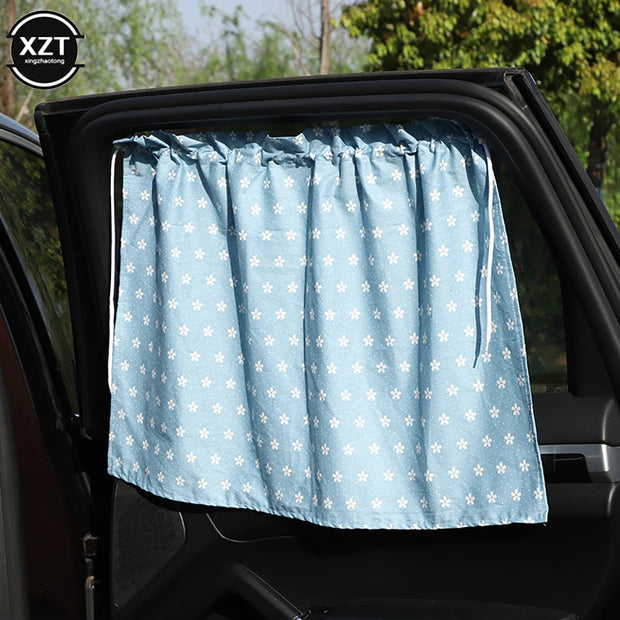 Suction Cup Curtain In The Car Window Sunshade Cover Cartoon Universal Side Window Sunshade UV Protection For Kid Baby Children