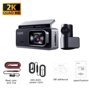 ANSVICAM UHD 4K WIFI Dash Cam CAR DVR GPS Front and Rear Dual Lens With 1080P Black Box Room Night Vision Camera Parking Monitor