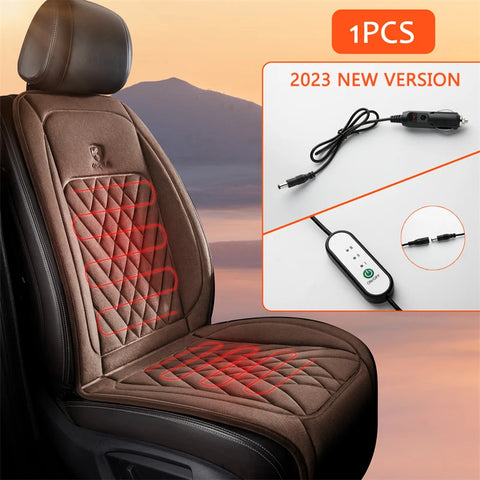 12/24V Heated Car Seat Cover Universal Car Seat Heater 30' Fast Heating Winter Car Heating Cushion Back Warmer Heating Pads 2023