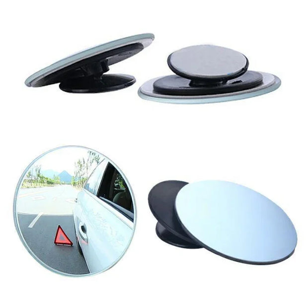 360° Rotation Car Blind Spot Mirror Wide Angle Adjustable Small Round Convex Mirror Car Reversing  Auxiliary Rearview Mirror