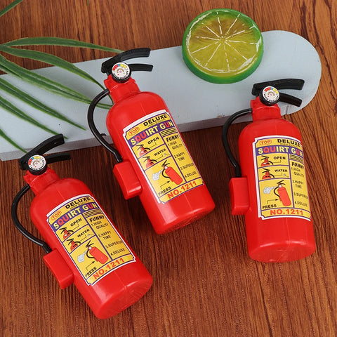 3Pcs Funny Mini Fire Extinguisher Toys Whole Person Prank Gift Water Gun Spray Water Children Firefighters Professional Props