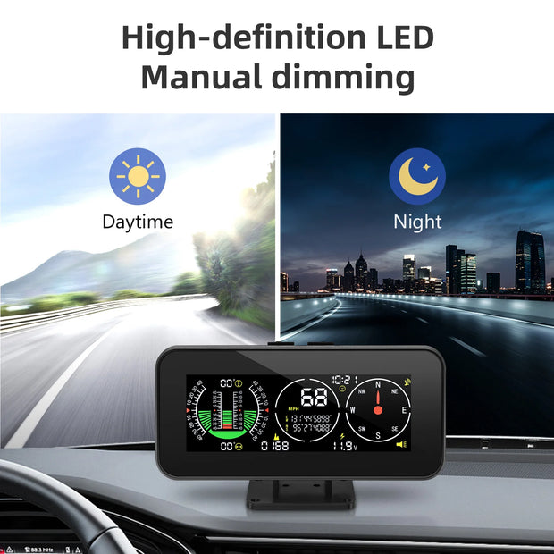 M60 M50 4x4 Off Road GPS Smart Inclinometer Car Digital Display Tilt Pitch Angle inclinometro Auto HUD Intelligent Slope Meter