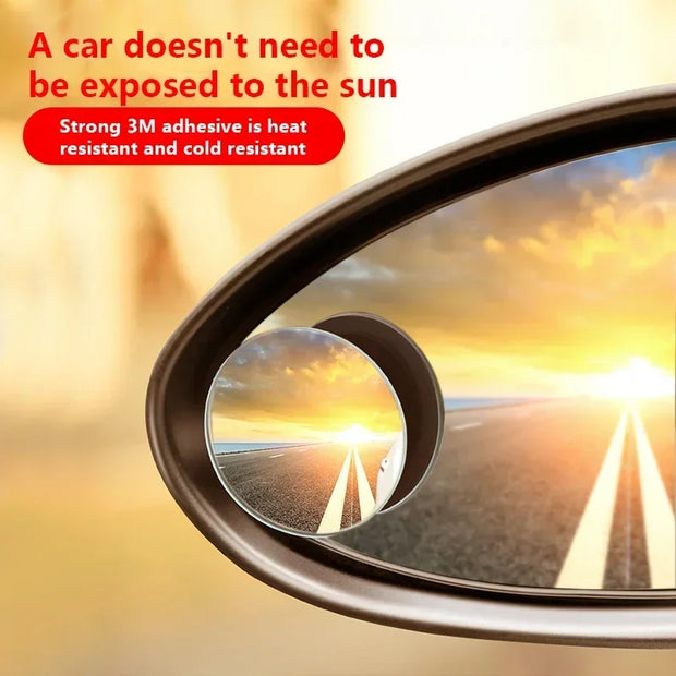 NEW 2P Car Blind Spot Mirror 360 Degree Adjustable Car Rearview Convex Mirror For Car Reverse Wide Angle Parking Rimless Mirrors