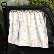 Suction Cup Curtain In The Car Window Sunshade Cover Cartoon Universal Side Window Sunshade UV Protection For Kid Baby Children