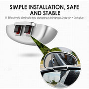 Car Blind Spot Mirror 360-degree Adjustable Blindspot Mirror Side Mirror Rearview Auxiliary Mirror Driving Safety For Cars SUVs