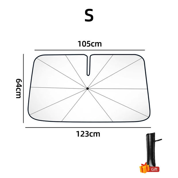 Newest Car Windshield Sunshade Umbrella with 360°Rotation Bendable Handle Front Window Sun shade UV Protection Heat Insulation