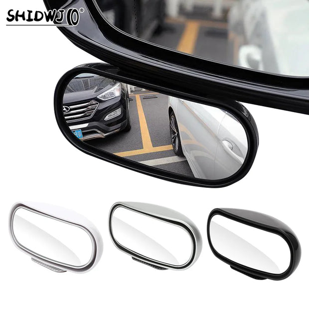 360° Adjustable Car Mirror Wide Angle Side Rear Mirrors Blind Spot Snap Way For Parking Auxiliary Rear View Mirror Accessories