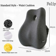 Memory Foam Office Chair Cushion Car Seat Support Waist Pillow Massage Lumbar Pain Relief Cushion Slow Rebound Orthopedic Pillow