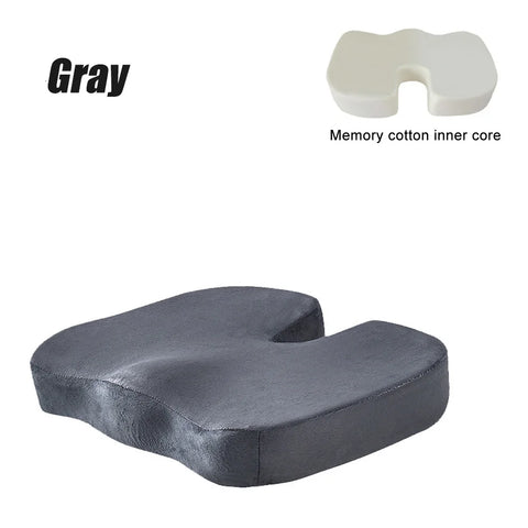 Travel Seat Cushion Memory Foam U-Shaped Pillow for Chair Cushion Pad Car Office Hip Support Massage Orthopedic Pillow