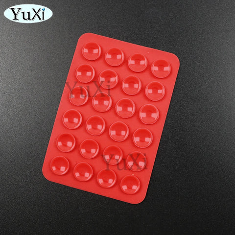 5Pcs Silicone Suction Phone Holder Multifunctional Suction Cup Mat Wall Stand Anti-Slip Single Sided Case Mount Back Stickers