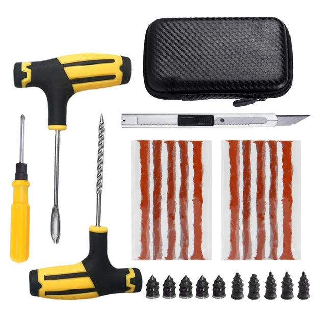 Car Tire Repair Kit Puncture Plug Tools Tyre Puncture Emergency for Tire Strips Stirring Glue Repair Tool Kit Car Accessories