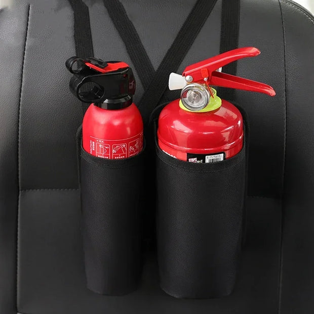 Car Fire Extinguisher Storage Bag Trunk Seat Back Holder Fire Extinguisher Hanging Bag Trunk Organizer Accessories 2 Sizes