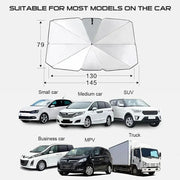 Car Sunshade Umbrella Front Windshield Silver Glue Sunshade Umbrella Uv Resistant Folding Car Umbrella Car Sunscreen Accessories