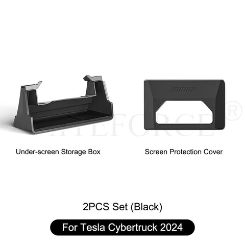 For Tesla Cybertruck 2024 Storage Box Storage Organizer Case Tray Under The Central Control Screen Behind The Screen Storage Box