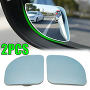 2pcs Car Blind Spot Mirror 360 Degree Rotating Frameless Auxiliary Rearview Mirror Auto Motorcycle Wide Angle Sector Mirrors