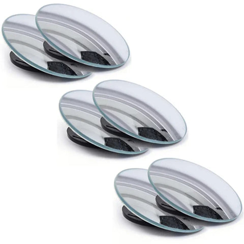 1/6pcs Car Small Round Mirrors Blind Spot Rear View Mirror Auxiliary Reversing Parking Convex Mirror 360 Degree Adjustable