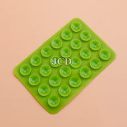 2PCS Double Side Silicone Pad For Mobile Phone Fixture Suction Cup Backed Adhesive Silicone Rubber Sucker Pad For Fixed Pad