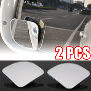 2Pcs Car Rearview Convex Frameless Blind Spot Mirrors Auxiliary Mirror Auto Motorcycle Universal Wide Angle Adjustable Mirrors