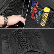 Car Back Rear Mesh Trunk Seat Elastic String Net Magic Sticker Universal Storage Bag Pocket Cage Auto Organizer Seat Back Bag