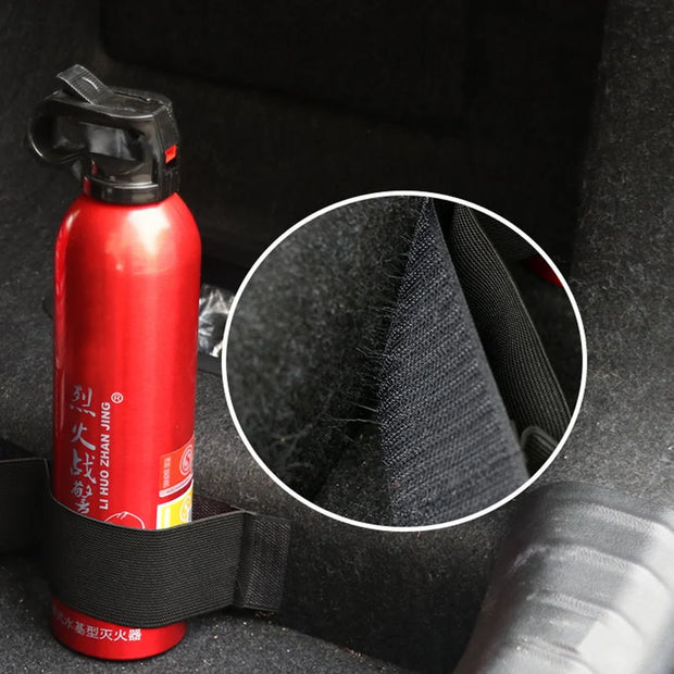 Car Trunk Storage Fixed Belt Nylon Fire Extinguisher Storage Fixing Belt Loop Strap Black Trunk Organizer Strap Car Accessories