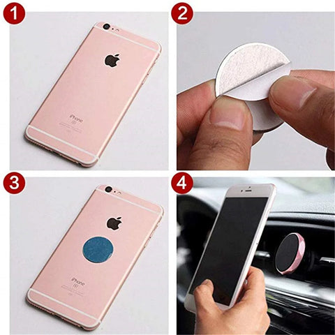 1/3/5PCS Metal Plate for Magnetic Car Phone Holder Self-adhesive Iron Sheet Sticker Magnet Mobile Phone Stand Mount For iPhone