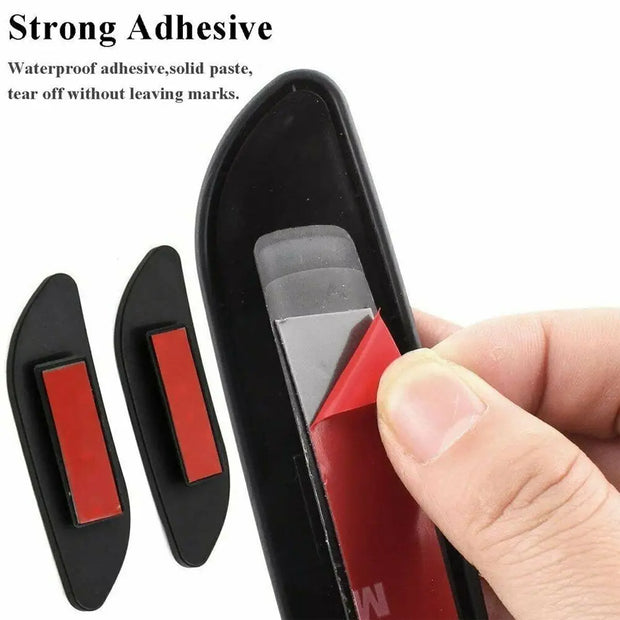 2Pcs Black Plastic Shell Glass Blind Spot Rectangular Mirror Auto Wide Angle Convex Rear Side View Car Truck SUV Rearview Mirror