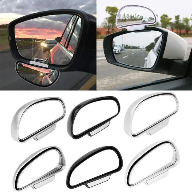 Car Blind Spot Mirror 360 Degree Adjustable Wide Angle Side Rear Mirrors Blind Spot for Parking Auxiliary Rear View Mirror