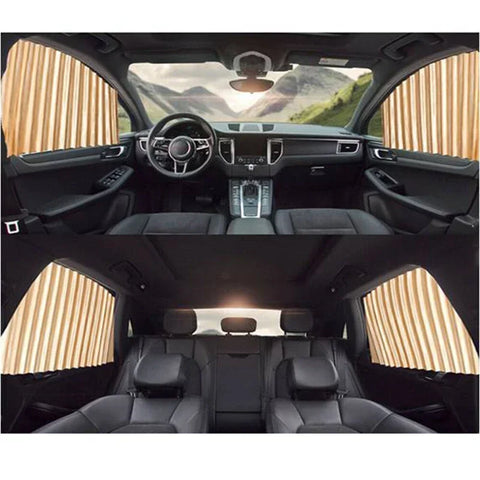 2PCS Magnetic Car Sunshade Window Curtain Auto Window Sun Shade Privacy Sun UV Protection Window Shield Car Interior Accessories