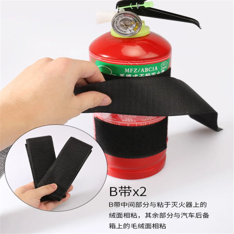 Car trunk fire extinguisher fixing strap for SEAT Altea Toledo MK1 MK2 Ibiza Cupra Leon Cupra For Skoda Fabia Rapid octavia