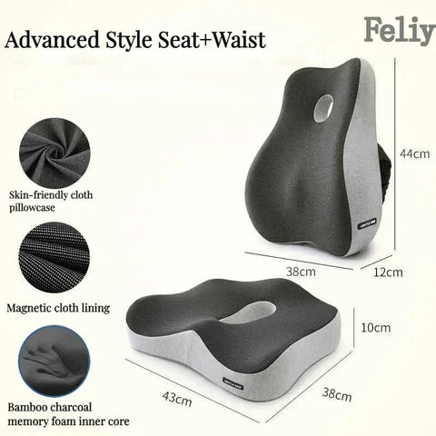 Memory Foam Office Chair Cushion Car Seat Support Pads Buttocks Pillow Massage Hips Orthopedic Pillow Coccyx Pain Relief Cushion