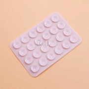 2PCS Double Side Silicone Pad For Mobile Phone Fixture Suction Cup Backed Adhesive Silicone Rubber Sucker Pad For Fixed Pad